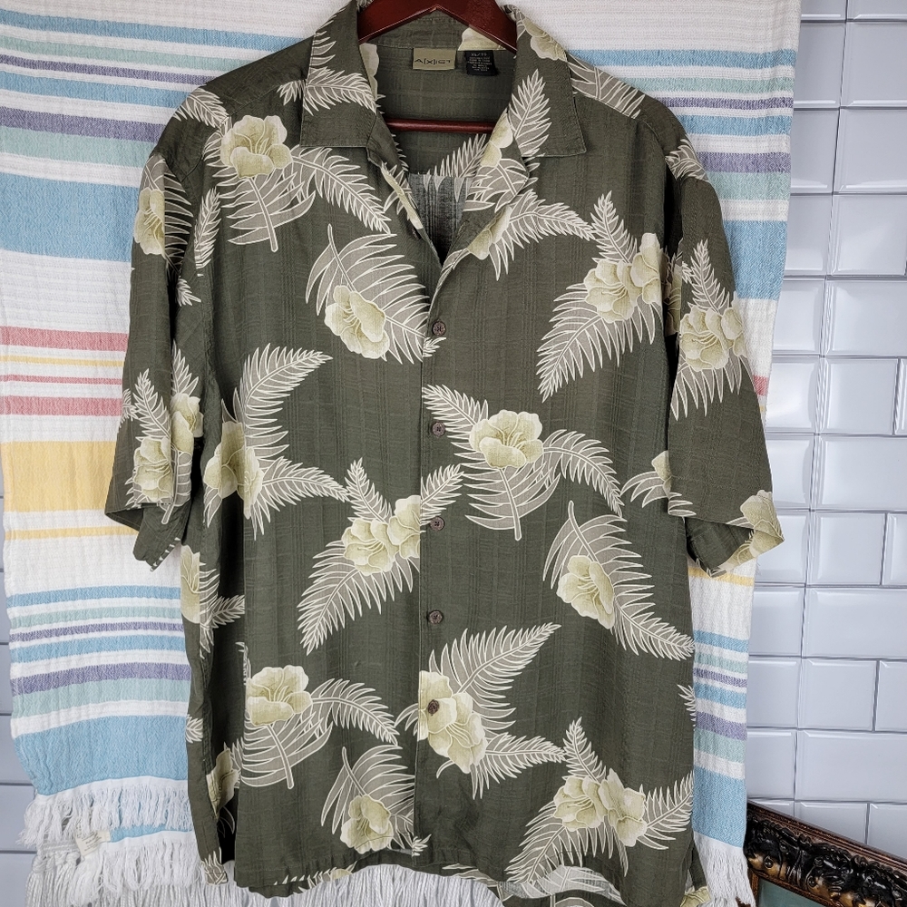 Mens AXIST Tropical Silk Shirt